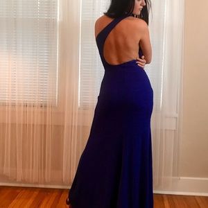 Sapphire Blue Glitter Gown